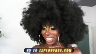 (Ebony Mystique) Gets Her Cunt Mouth Drilled By two Giant BBCs Previous To Getting Their Cum On Her Face - Brazzers