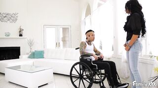 Hawt playgirl wrecked by disabled stud