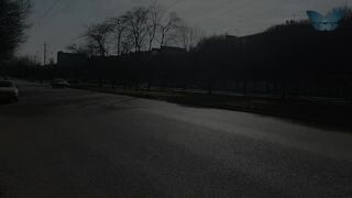 Amateur milf gets squirt orgasm from public masturbation in the car