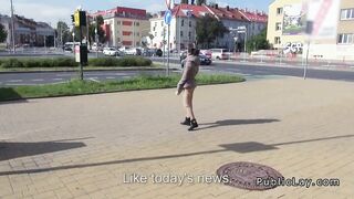 Czech amateur fucking pov in public for cash