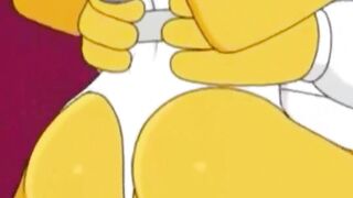 bart simpsons mom giving bart simpsons dad