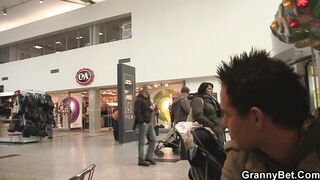 This Man Picks up Blonde Skinny Granny for Play