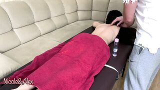 A married girl cheats with a massage therapist.Erotic massag