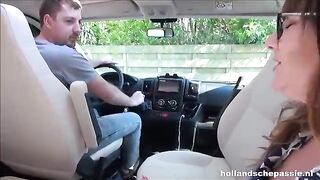 Plump, German woman likes to play with her big bazookas and her lover's alt hard dick