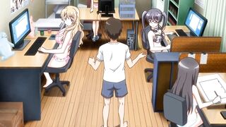 Cartoon brunette with big milk jugs despertely needs a nice bang and an intense orgasm