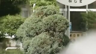 Japanese teen is drilled on throne-room