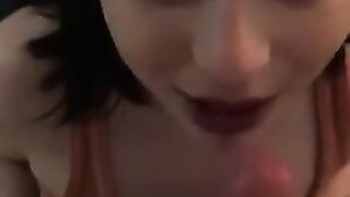 Ur Lil Alt GF w Massive Bazookas gives u a Filthy Blow Job