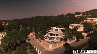 Great looking golden-haired with braids is screwing a randm chap, in the midst of the day