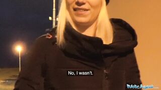 Public Agent Hot Golden-Haired Fucks him for his Cash Offer