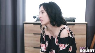 DocSquirt - Mia Parker - Cute Brunette hair Hair Squirts thanks to Doc