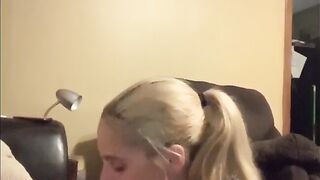 Teaching 18 yr old slave to suck dad’s weenie