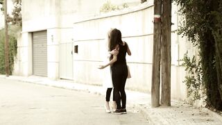 two lovely girls, Lena Love and Alexa Tomas are making love with each other, in the afternoon