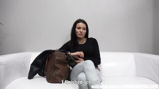 Breathtaking amateur gets interviewed and drilled at czech casting