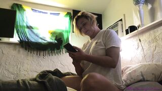 Frumpy mom bangs her son