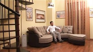 Fantastic brunette milf is wearing erotic, black stockings while having steamy sex with her lover