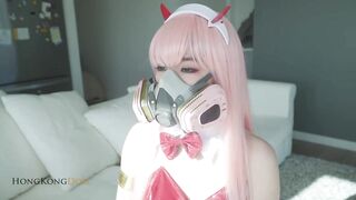 Pink haired fuck doll from Hong Kong is getting nailed in front of the camera