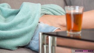 Sharon White and Bonnie Dolce are having a ffm 3-some with a friend, in his living room