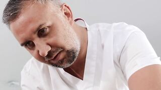 Big-titted teeny has butthole fucked by older masseur