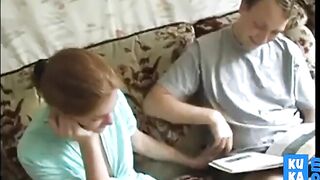 Redhead Beauty stops his studies for sex and cum