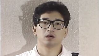 Sexy Japanese stewardess in action