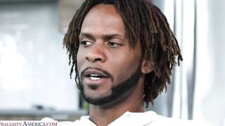 Lexi Grey is moaning whilst having interracial sex with a black chap she likes a lot