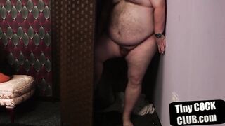 Clothed brit dominas tease micro shlong loser