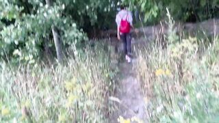 A refugee-girl was caught and banged for illegal outdoor pissing! (Part 1)