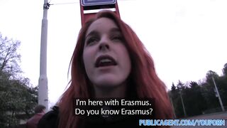 PublicAgent Wicked redhead getting drilled hard in casino toilets