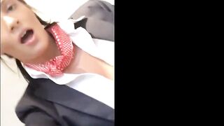 Flight attendant uses in-flight wifi to webcam on camsoda!