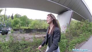 Public Agent Cowgirl riding in outdoors bang