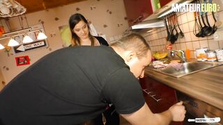 AMATEUREURO - Big Booty German Brunette hair Hair Rewards Handyman With Sexy Sex