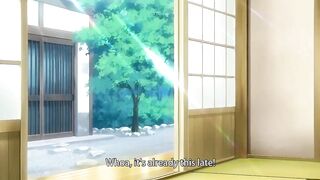 Cartoon woman with big, firm tits is about to experience an orgasm, during the time that cheating on her husband