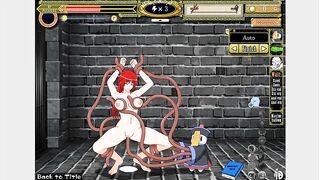 Busty cartoon babe likes monsters and tentacles, because they always make her moan from enjoyment