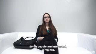 Nerdy, Czech beauty, Martina went to a porn movie casting, the other day, just to have fun