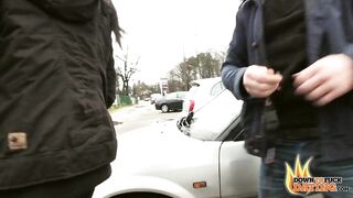 PublicSexDate - NERDY BRUNETTE MILF SCREWS AND SUCKS IN PUBLIC ON HER FIRST DATE