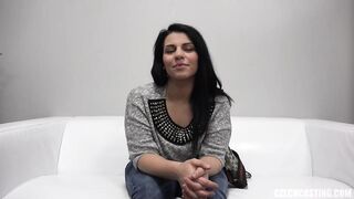 Overweight, Czech brunette in black shoes with high heels, Helena is getting banged in many positions