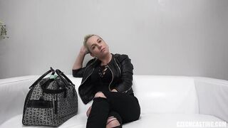 Insatiable, Czech golden-haired, Dominka is moaning while sucking and riding a alt hard meat stick