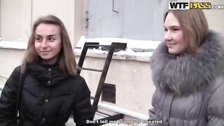 A shag in the public restroom is the result of a blond chick picked-up in the street