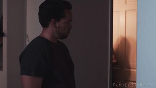 Smokin' hot brunette with big, firm tits, Jamie Michelle is having hardcore sex with her ex