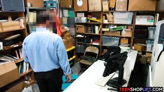 Feisty teen thief gets caught and later screwed by security