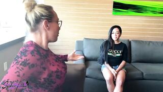 Curvaceous, white woman is moaning during the time that getting fucked hard, after sucking a big, black cock