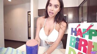 Victoria June is a big ass brunette who just can't hold back from screwing various lads