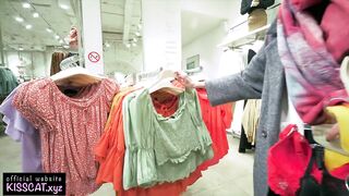 Public Agent - Risky Anal Sex in Zara Fitting Room with 18 Honey / Kiss Cat