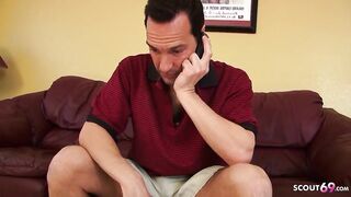 Curvy Redhead Aged seduced to Rough Screw by Neighbour