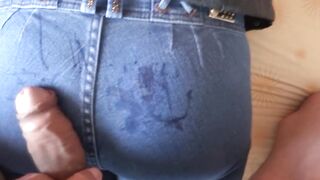 MY BIG KNOB ENJOYING MY WIFE'S BUTT MATURE, SCREWED, MORBID, EJACULATION IN JEAN