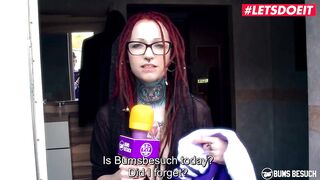 BumsBesuch - Jezzicat Inked German Goth Gal Hardcore Sex In The Shower - LETSDOEIT