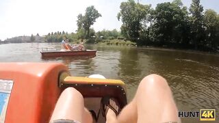 Lascivious stranger is offering money to screw a busty woman in front of her partner