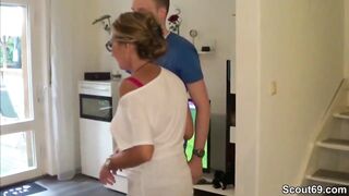 Golden-Haired with big titties fucked and creamed