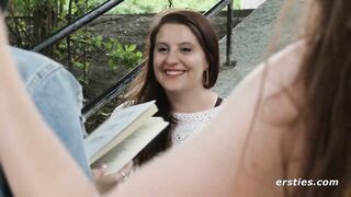 Aroused lesbians are using a strap- on to bang each other's brains out, once in a whilst