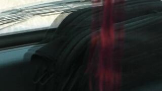 Bizarre sex in car. Outdoor sex. Lover cumshot. Creampie